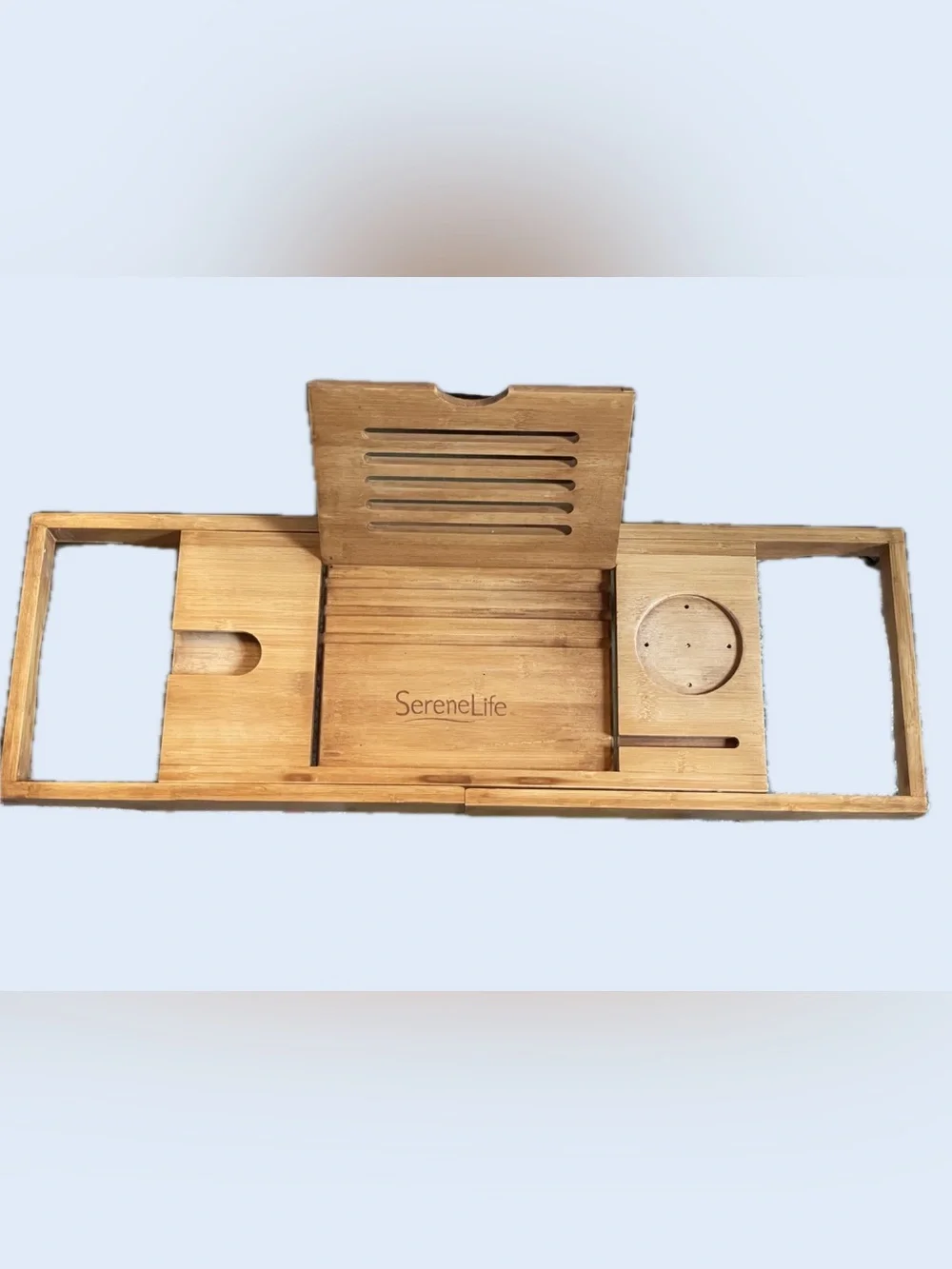 Serene Life Bamboo Bath & Bed Tray - Natural